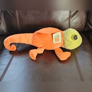 NWT Top Shelf Collection Orange and Green Plush Lizard.